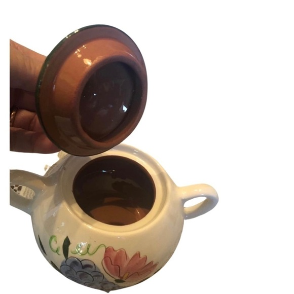 strangle sugar bowl fruit and flowers pattern vintage - Picture 2 of 3